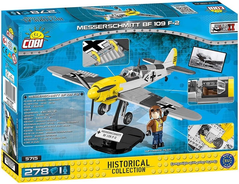 COBI HISTORICAL MESSERSCHMITT BF 109 F-2 5715 7+