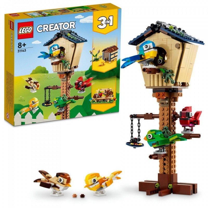 LEGO CREATOR BUDKA DLA PTAKÓW 3W1 31143 8+