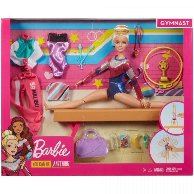 MATTEL LALKA BARBIE GIMNASTYCZKA ZESTAW GJM72 3+