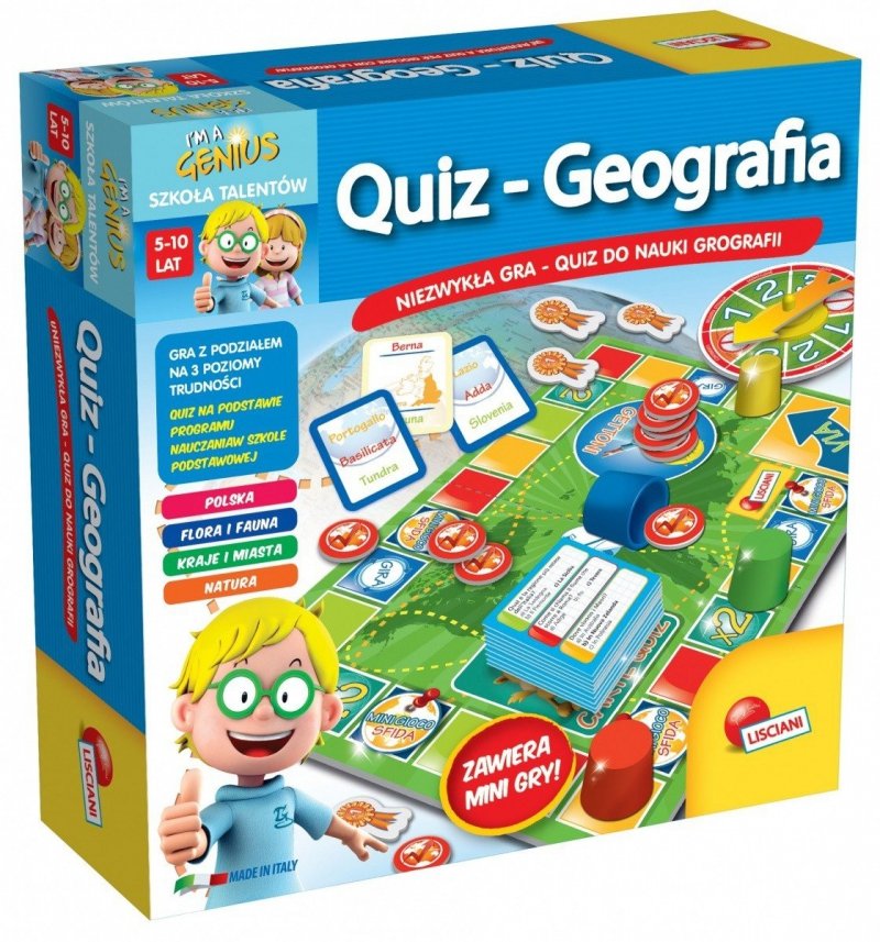 LISCIANI GRA IM A GENIUS QUIZ GEOGRAFIA 5+