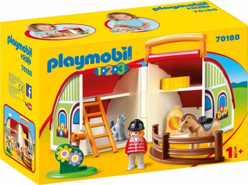 PLAYMOBIL 123 MOJA PRZENOŚNA STAJNIA 18M+