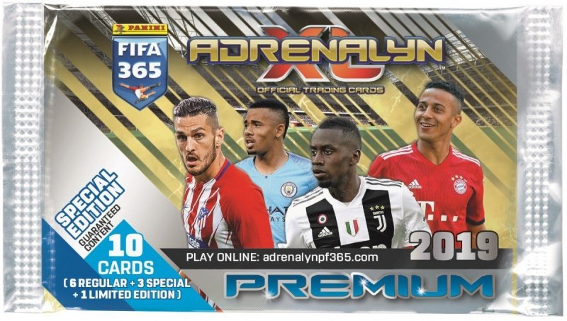 PANINI KOLEKCJA KARTY FIFA 365 2019 SASZETKA PREMIUM ADRENALYN XL 5+