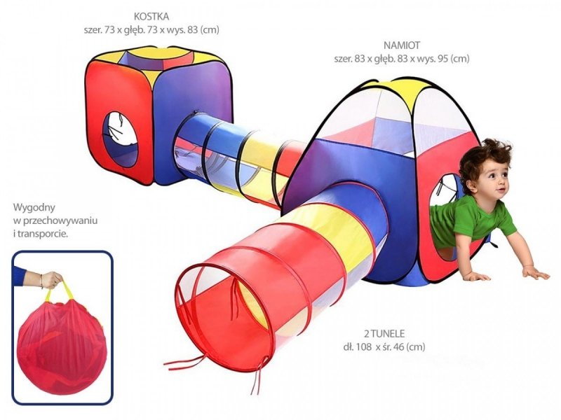 MADEJ NAMIOT 4 ELEMENTY KOSTKA - TUNEL - IGLO 3+