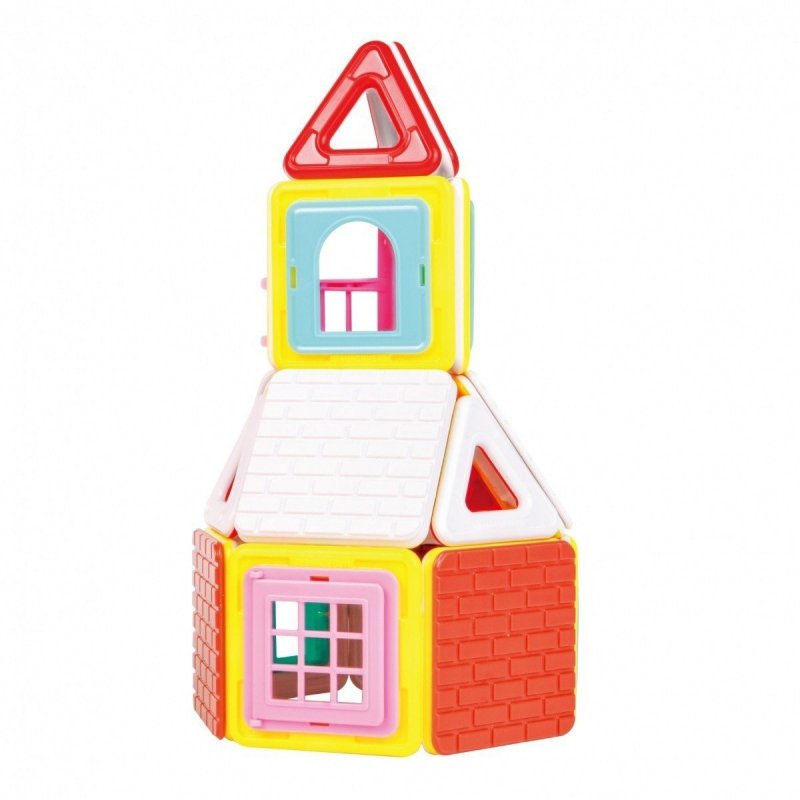 KLOCKI MAGNETYCZNE MAGFORMERS HOUSE BUILD UP SET 50 EL. 3+