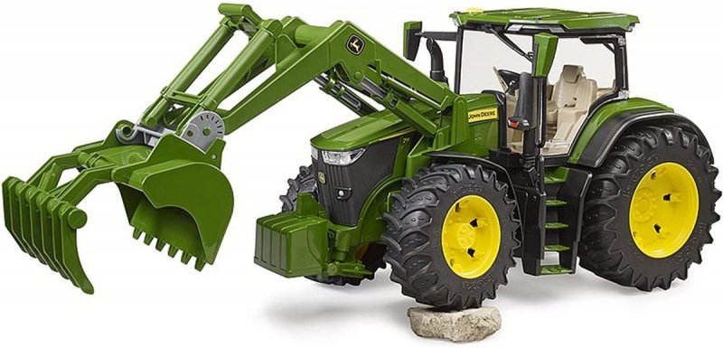 BRUDER TRAKTOR JOHN DEERE 7R 350 Z ŁADOWACZEM 3+