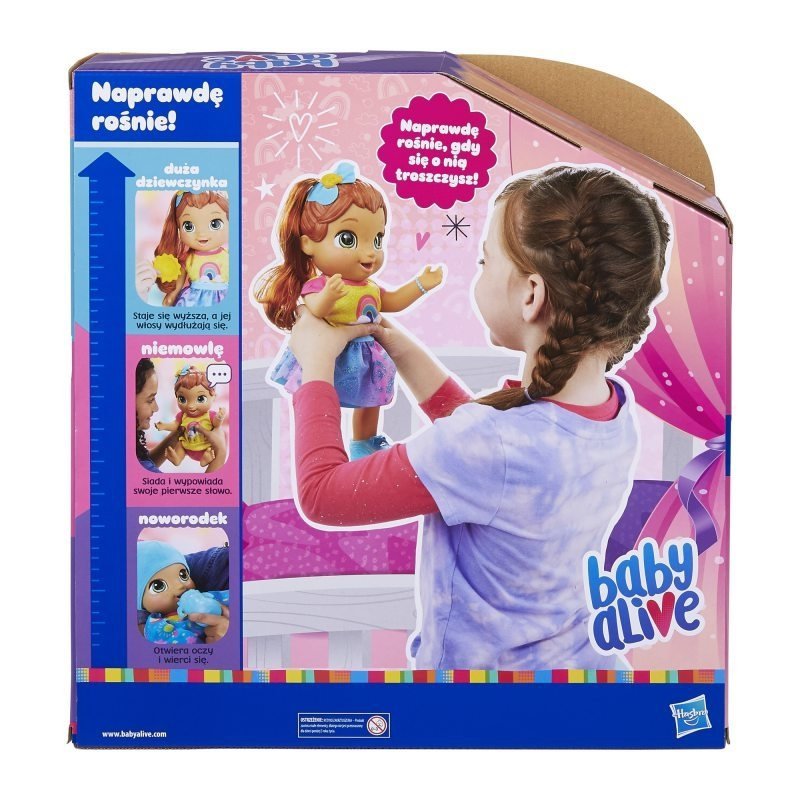 HASBRO LALKA BABY ALIVE JA NAPRAWDĘ ROSNĘ – WERSJA POLSKA E8199 3+