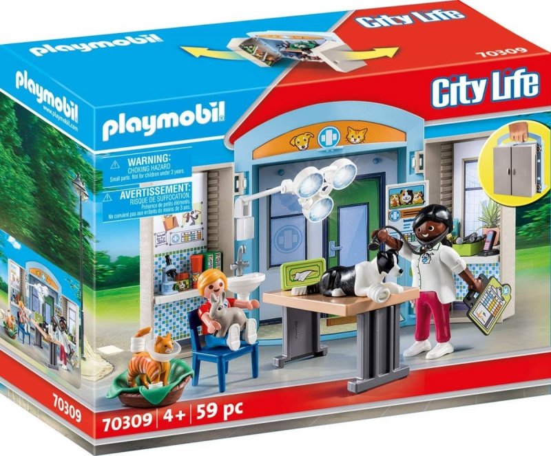 PLAYMOBIL CITY LIFE WETERYNARZ PLAY BOX 70309 4+