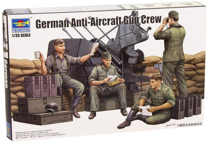 TRUMPETER GERMAN ANTI AIRCRAFT GUN CREW 00432 SKALA 1:35