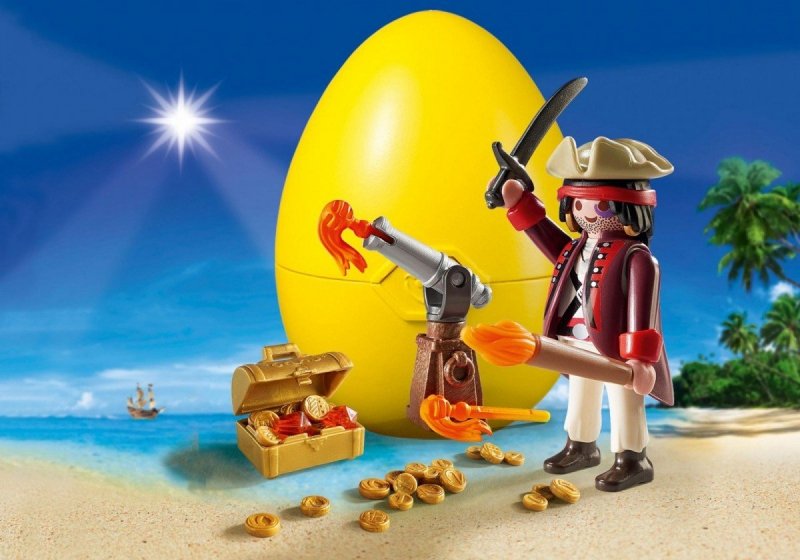 PLAYMOBIL FIGURKA PIRAT Z ARMATĄ 9415 4+