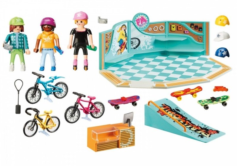 PLAYMOBIL CITY LIFE SKLEP ROWEROWY I SKATEBOARDOWY 9402 5+