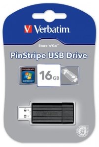 Verbatim Store N Go Pinstripe Usb 2.0 / Black             16Gb