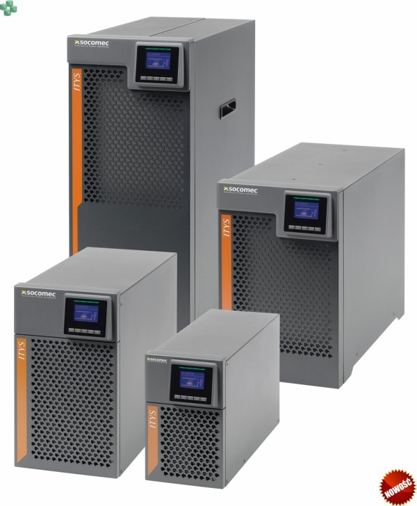 ITY3-TW030LB Zasilacz UPS ITYS 3 3000VA/3000W (KS), VFI  On-Line, Tower, z wydajną ładowarką, do baterii zewnętrznych, LCD, 1f/1f