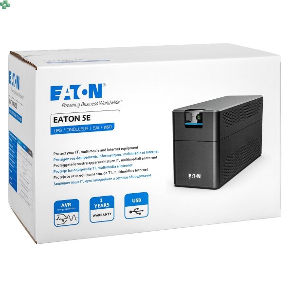 5E1200UF UPS Eaton 5E Gen2 USB IEC, 1200 VA/660 W, wejście: C14, wyjścia: 4x PL