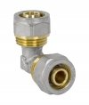 KOLANO KOLANKO PEX ALUPEX SKRĘCANE FI 16 mm x 16 mm RÓWNOPRZELOTOWE MOSIĄDZ