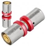 ZŁĄCZKA MUFKA RÓWNOPRZELOTOWA ZAPRASOWYWANA PEX ALUPEX PERT Ø 20x20 TYP U FZZ-003.20X20.ZŁ-2