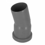 KOLANO KOLANKO KANALIZACYJNE ODPŁYWOWE SZARE FI 50mm KĄT 15° SOLIDNE MOCNE