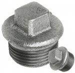 KOREK OCYNK GWINT 1/2 DN15 ZAŚLEPKA KAPA STAL Z OBRZEŻEM ŻELIWNY OCYNKOWANY