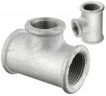 TRÓJNIK REDUKCYJNY OCYNKOWANY OCYNK W/W 1x1/2x1 CAL DN25x15 ŻELIWNY