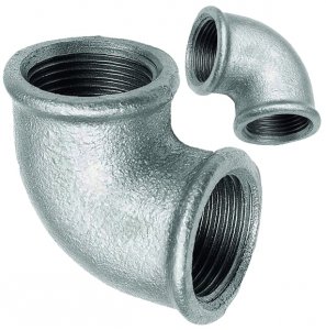 KOLANO KOLANKO OCYNKOWANE 6/4 MUFOWE W/W OCYNK DN40 11/2 ŻELIWNE SOLIDNE