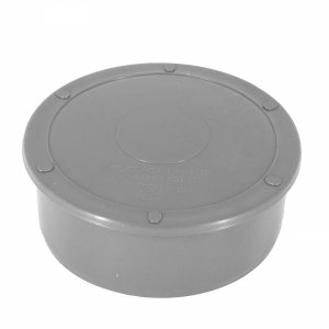KOREK KANALIZACYJNY ZAŚLEPKA SZARA FI 110mm PCV