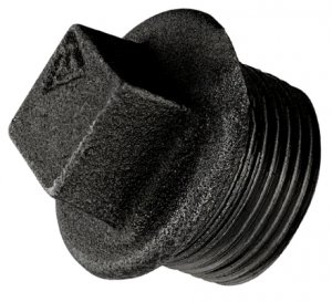 KOREK CZARNY GWINT 1/2 DN15 ZAŚLEPKA KAPA STAL Z OBRZEŻEM ŻELIWNY