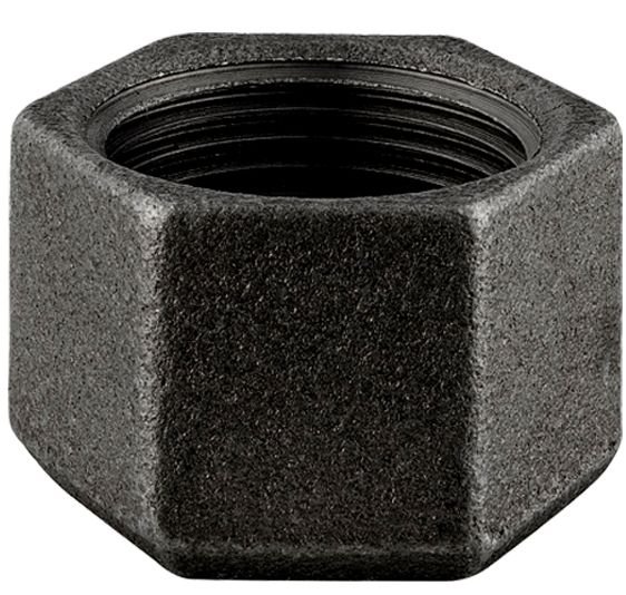 KOREK ZAŚLEPKA KAPA STAL CZARNA GWINT 3/4" DN20 ŻELIWNY CZARNY SOLIDNY