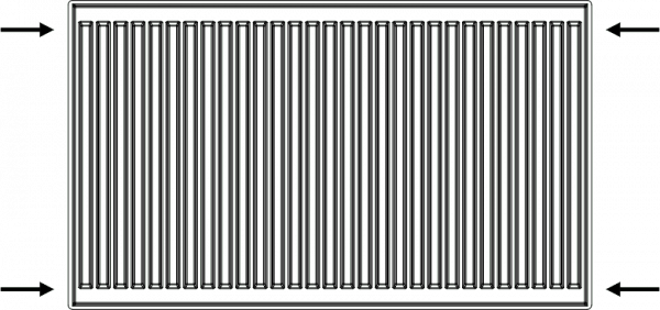 GRZEJNIK C22 550x400 PANELOWY STALOWY DWUPŁYTOWY BOCZNY DIAMOND 55x40cm