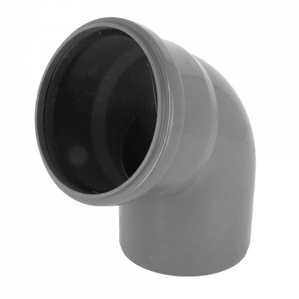 KOLANO KOLANKO KANALIZACYJNE SZARE 110mm 67° PCV PP