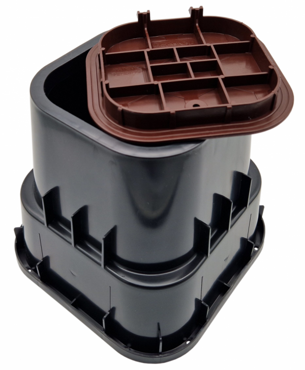 SKRZYNKA STUDZIENKA ZAWOROWA MINI DO MAX 1 ELEKTROZAWORÓW MOCNA - BRĄZOWA