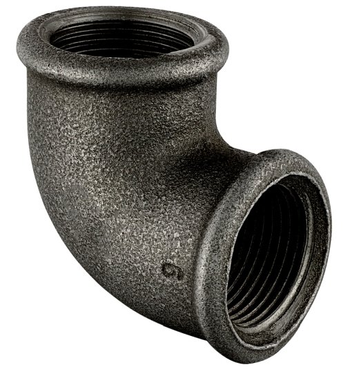 KOLANO KOLANKO WW FI 6/4&quot; CALA DN40 11/2&quot; ŻELIWNE CZARNE STAL MOCNE