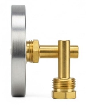 TERMOMETR BIMETALOWY 1/2" TARCZOWY 0-120°C GWINT 1/2" AXIALNY 63MM WKRĘCANY