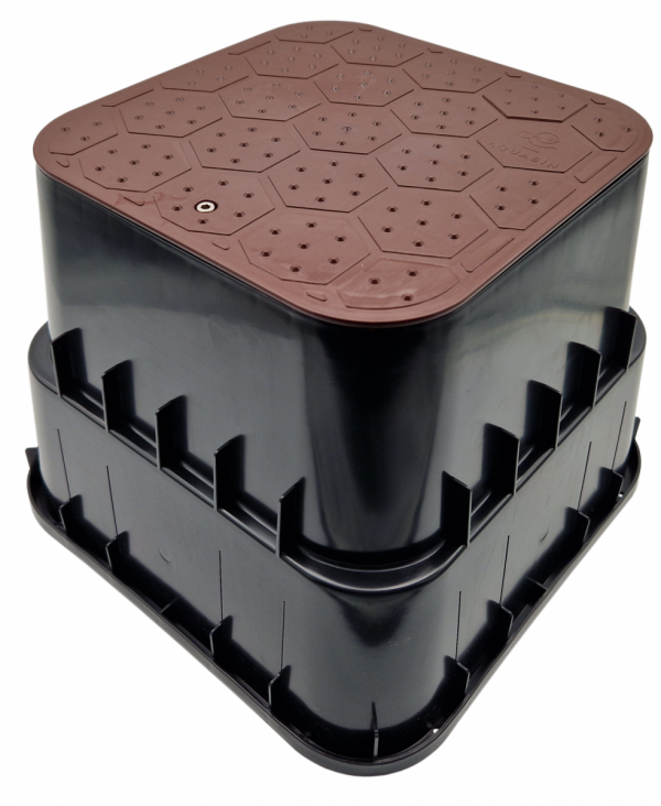 SKRZYNKA STUDZIENKA ZAWOROWA LARGE DO MAX 2 ELEKTROZAWORÓW MOCNA - BRĄZOWA