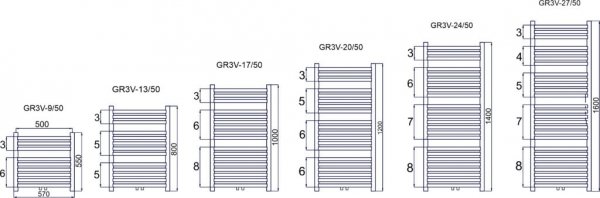 GRZEJNIK ŁAZIENKOWY DRABINKA 1000X470 CZARNY 510W DIAMOND GR3 -17/40.CZ
