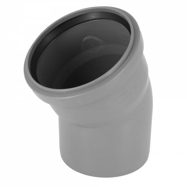 KOLANO KOLANKO KANALIZACYJNE SZARE 110mm 30° PCV PP
