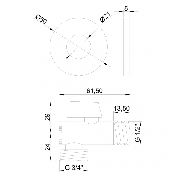 ZAWÓR KĄTOWY ZAWOREK DO PRALKI AUTOMATU ZMYWARKI 1/2x3/4 Z FILTREM