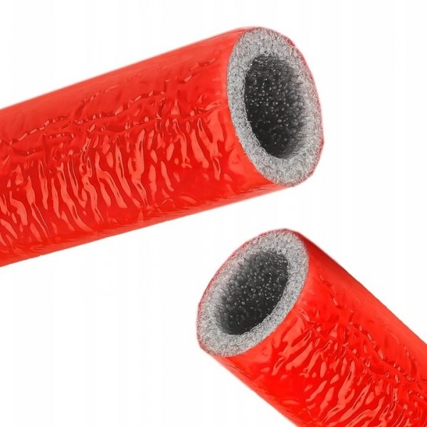IZOLACJA OTULINA NA RURĘ PEX MIEDZIANĄ FI 18/6mm CZERWONA W KRĘGU KRĄG 10m