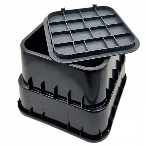 SKRZYNKA STUDZIENKA ZAWOROWA LARGE DO MAX 2 ELEKTROZAWORÓW MOCNA - SZARA