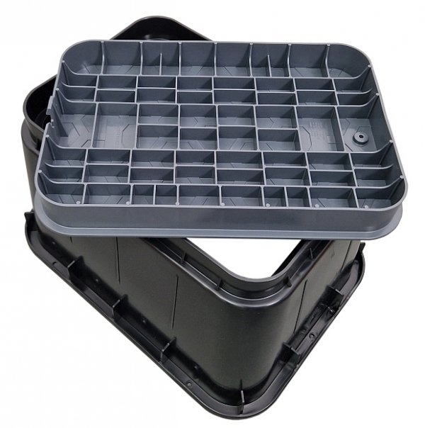 SKRZYNKA STUDZIENKA ZAWOROWA STANDARD DO 4 ELEKTROZAWORY - DUŻA SZARA