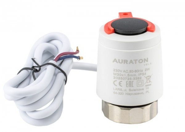 SIŁOWNIK NAPĘD TERMOELEKTRYCZNY DO ROZDZIELACZA M30 x 1.5 AURATON VELA