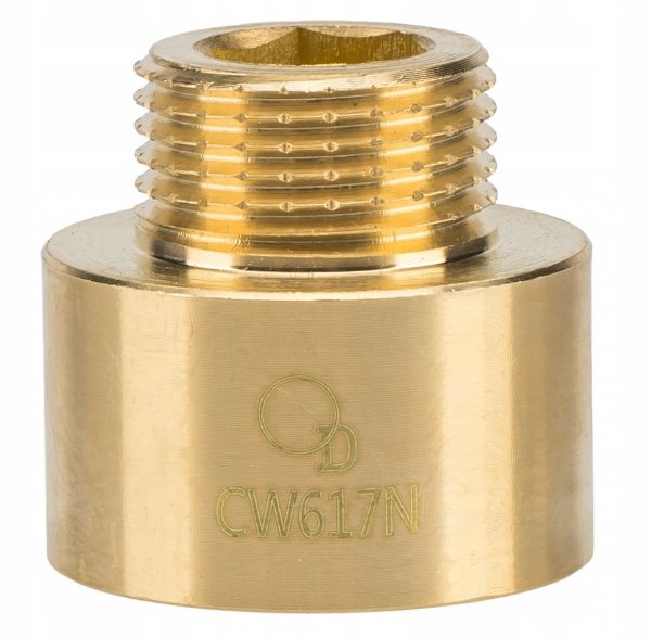 PRZEDŁUŻKA REDUKCJA WYDŁUŻKA REDUKCYJNA ZŁĄCZKA 1/2&quot;x3/8&quot; REDUKCJA MOSIĘŻNA