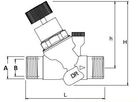 Honeywel Reduktor Regulator Ciśnienia Wody 3/4" D04FM-3/4A + MANOMETR