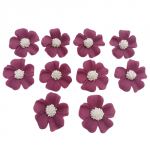 Kwiatki cukrowe na tort NIEZAPOMINAJKA 10szt jagoda