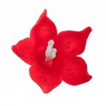 Cukrowa LILIJKA kwiatek z masy cukrowej - 1szt CZERWONA