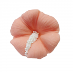 Cukrowy HIBISKUS kwiatek z masy cukrowej - ŁOSOSIOWY 1szt