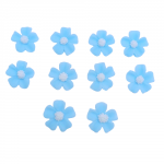 Kwiatki cukrowe na tort NIEZAPOMINAJKA 10szt niebieski  pastelowy