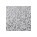 Podkład pod tort kwadratowy gruby (12mm) SREBRNY 40cm - Modecor