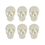 Cukrowa dekoracja na tort CZASZKI HALLOWEEN MAŁE 3,5cm 6szt