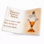 KSIĄŻECZKA cukrowa na tort komunijny - Dekoracja z JEZUSEM