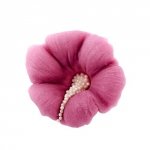 Cukrowy HIBISKUS kwiatek z masy cukrowej - WRZOSOWY 1szt