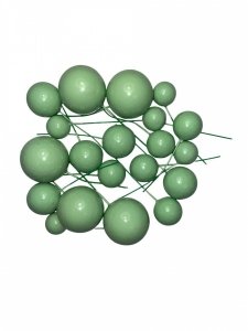 Toppery do dekoracji KULKI ZIELONE 20 szt.